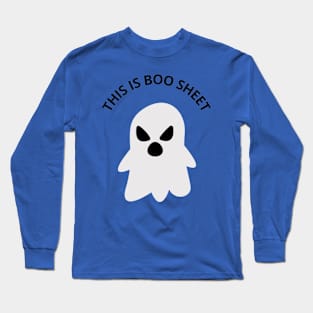 Halloween Ghost - 'Boo Sheet' Funny Design Long Sleeve T-Shirt